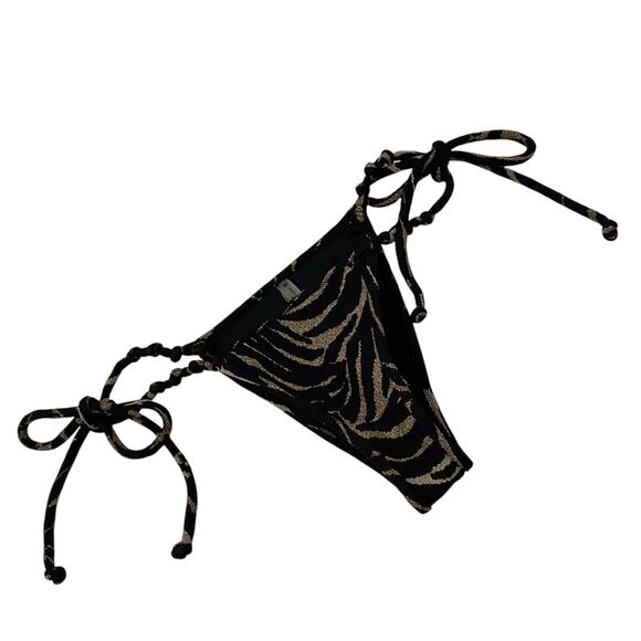 Devon Windsor Black and Tan Bikini Bottom - Picture 1 of 4